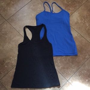 Lululemon power y and black tank bundle size 8